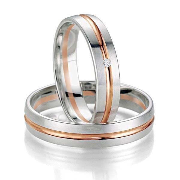 Gifteringer i gull 14kt, 4.5 mm. Smart line - 4807055